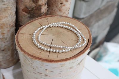 Sterling Silver Bracelets, Sterling Silver, Beaded Bracelets, Solid Beaded Bracelets