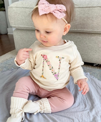 Baby Sweater, Name Crew, Baby Name Sweater, Embroidered Sweater