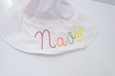 Sun Hat, Embroidered Hat, Baby Sun Hat, Toddler Sun Hat