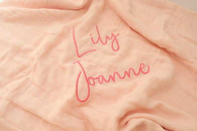 Customized Embroidered Baby Swaddle