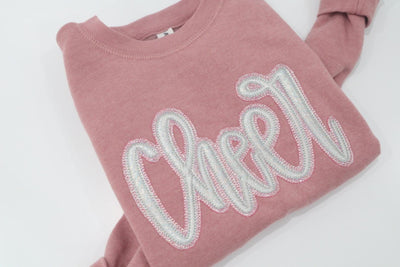 Cheer Sweatshiet, Embroidered Cheer Sweatshirt, Cheer Crew, Sweatshirt, Custom Embroidered Sweatshirt