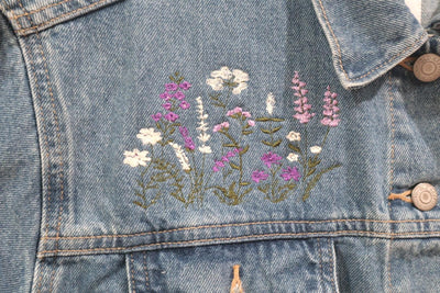 Custom Wedding Colors Jacket, Bridal Jacket, Bridal Denim Embroidered Jacket, Bride, Wedding Gift, Bachelorette Gift, Wedding