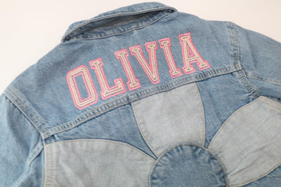 Embroidered Name Jacket, Embroidered Denim Jacket, Custom Denim Jacket, Personalized Denim Jacket, Child Denim Jacket, Denim Name Jacket